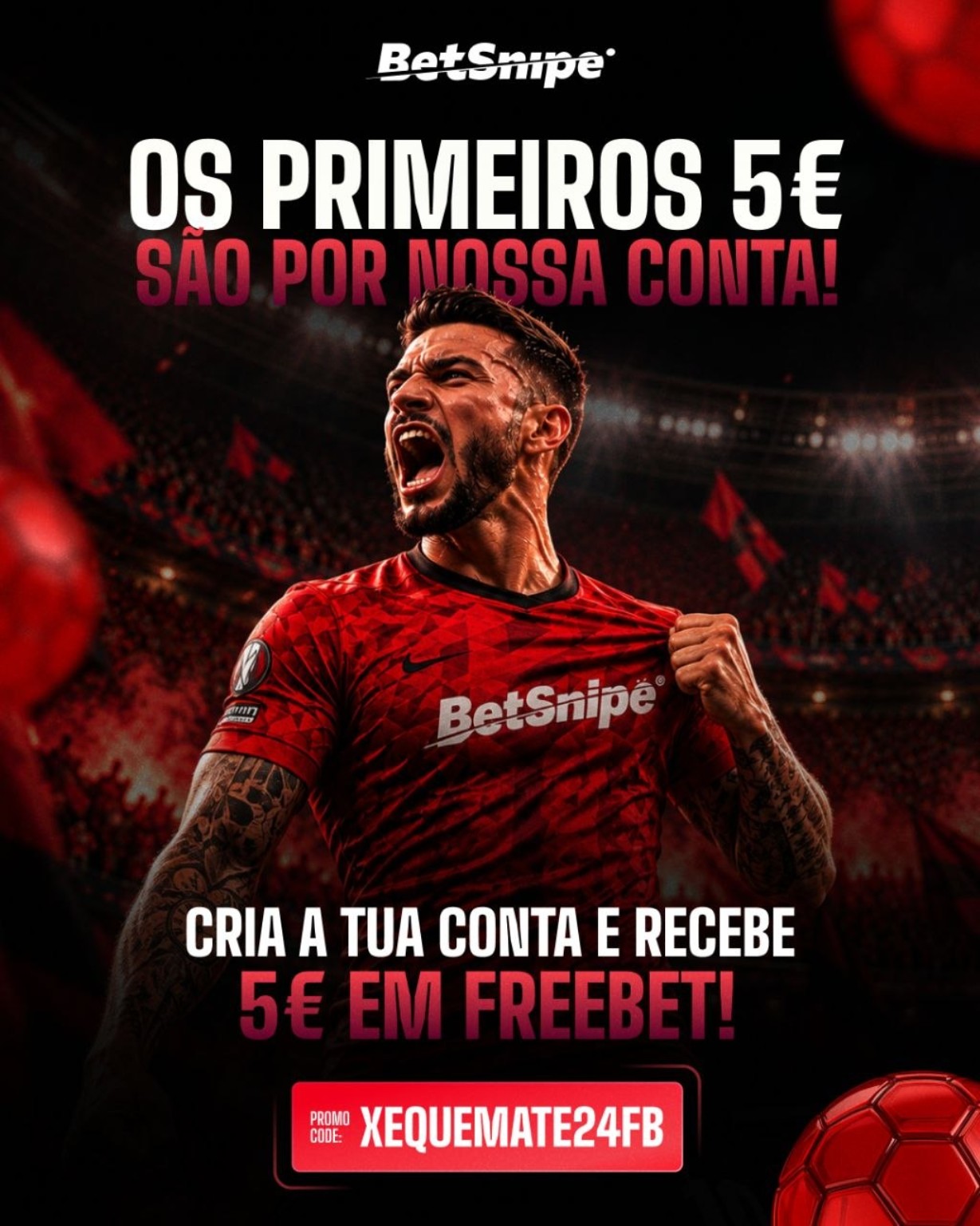 Cartaz promocional BetSnipe XEQUEMATE